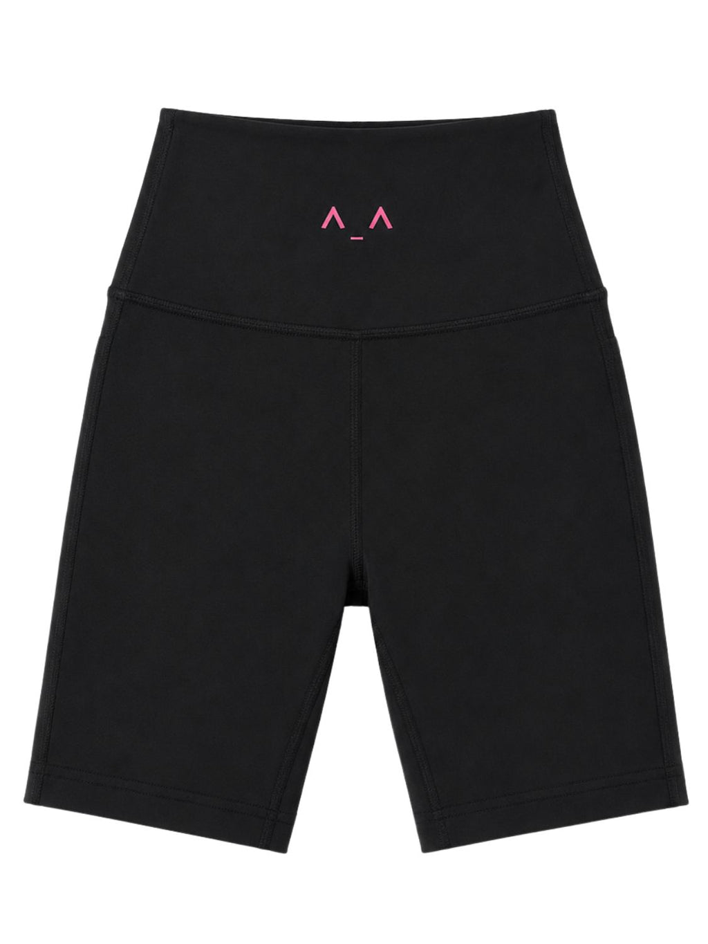 High-Waisted Black Biker Shorts