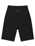 High-Waisted Black Biker Shorts