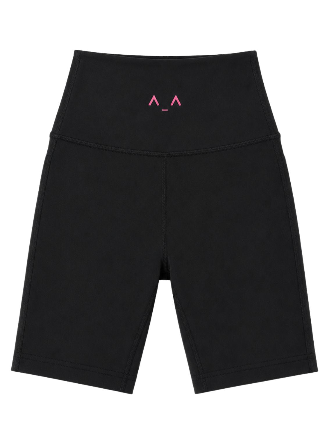 High-Waisted Black Biker Shorts