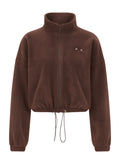 Soft Brown Zip-Up Jacket
