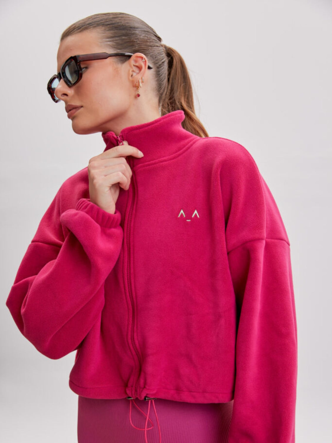 Fuchsia Zip Fleece