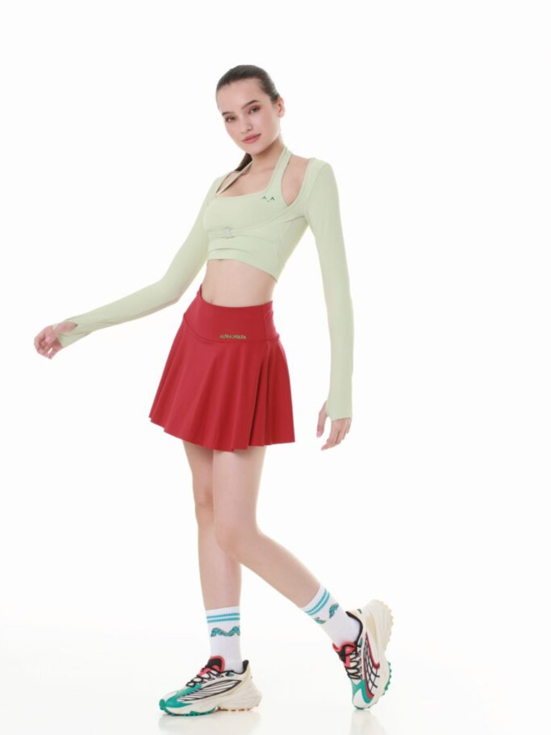 Red Glide Tennis Skirt