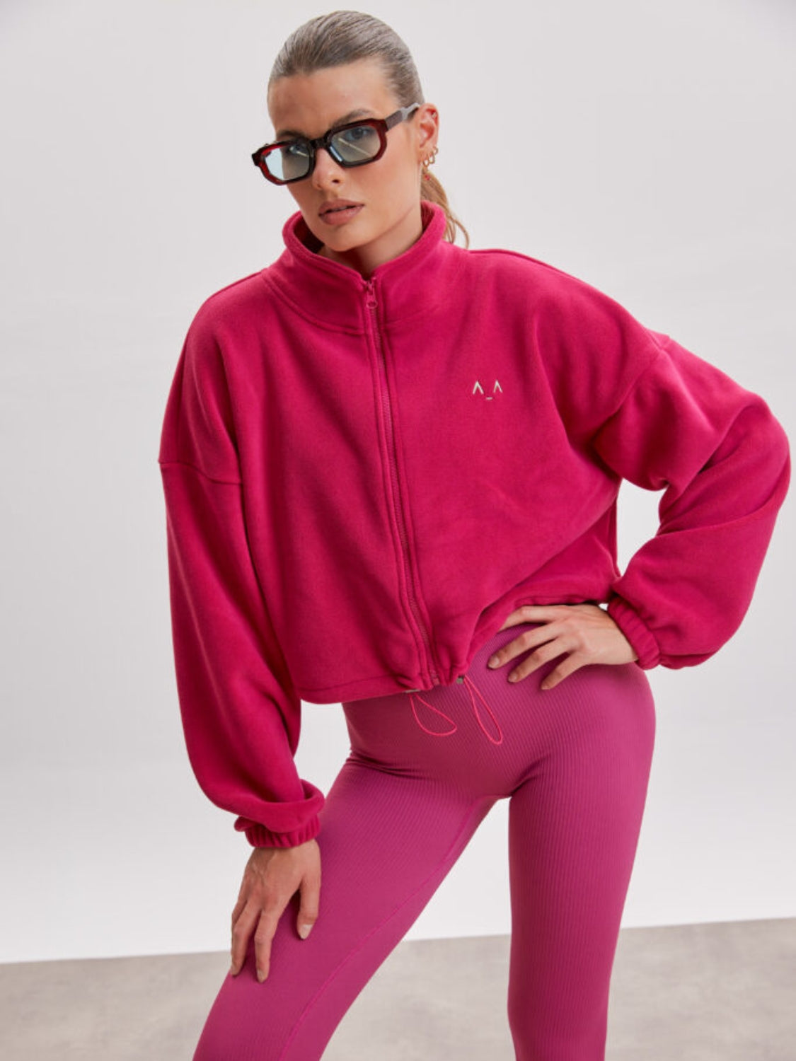 Fuchsia Zip Fleece