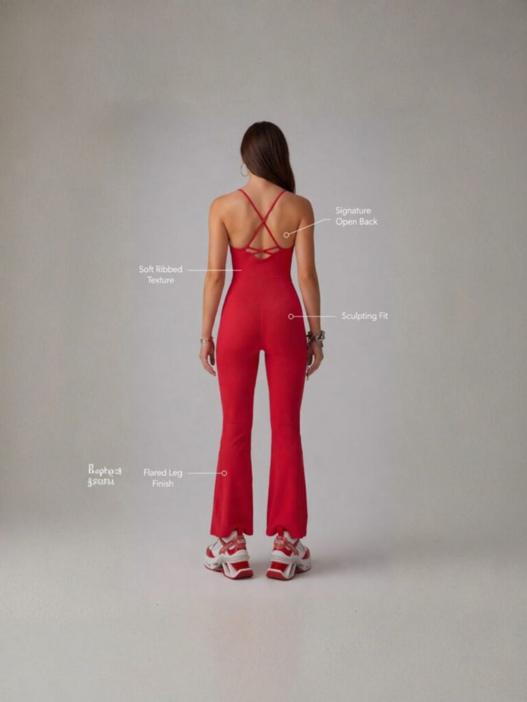 Crossback Sculpt Flare Jumpsuit