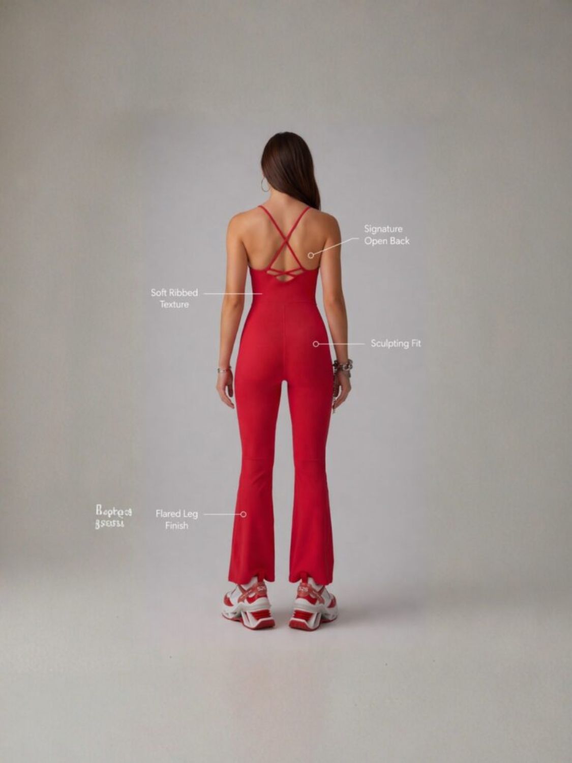 Crossback Sculpt Flare Jumpsuit