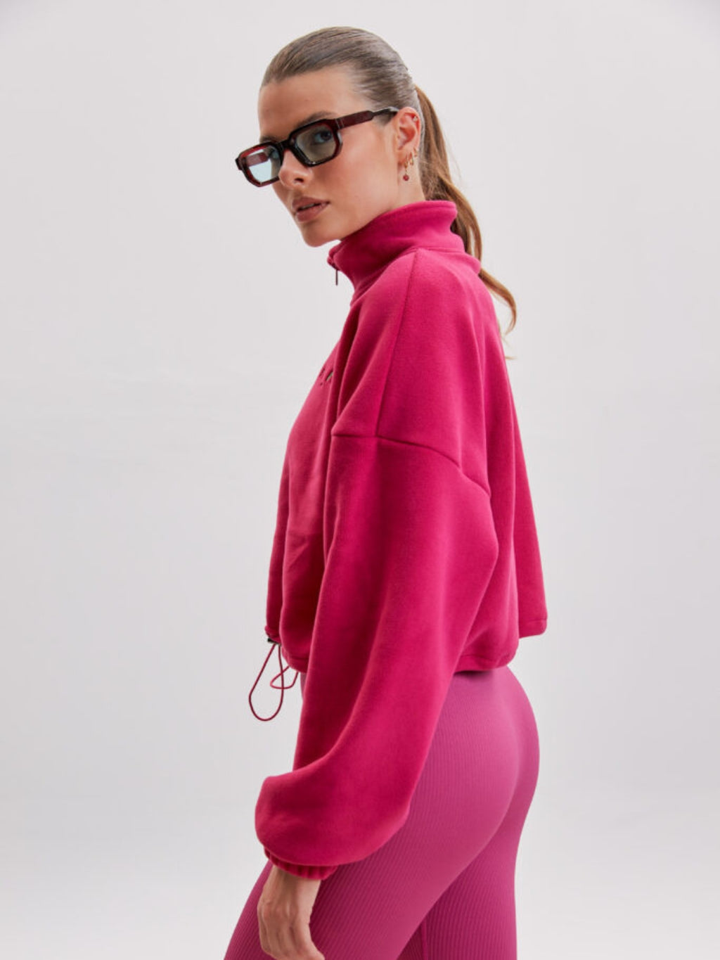 Fuchsia Zip Fleece
