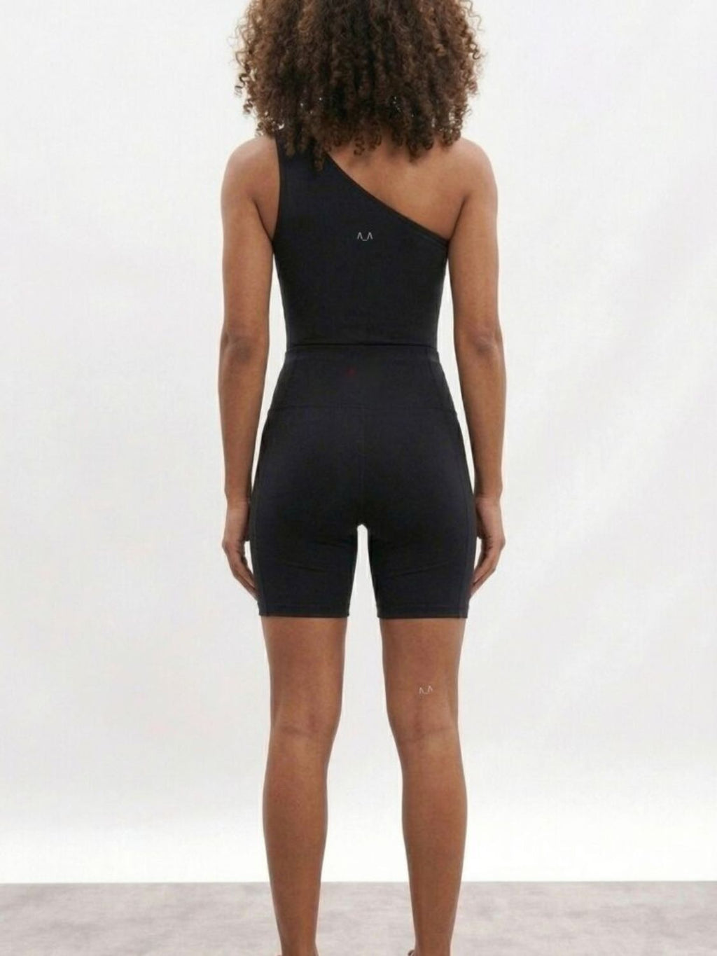 High-Waisted Black Biker Shorts