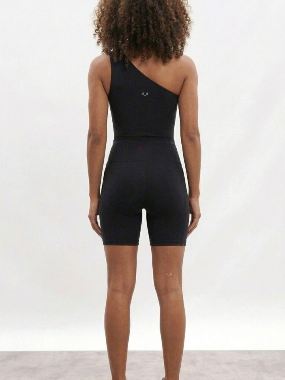 High-Waisted Black Biker Shorts