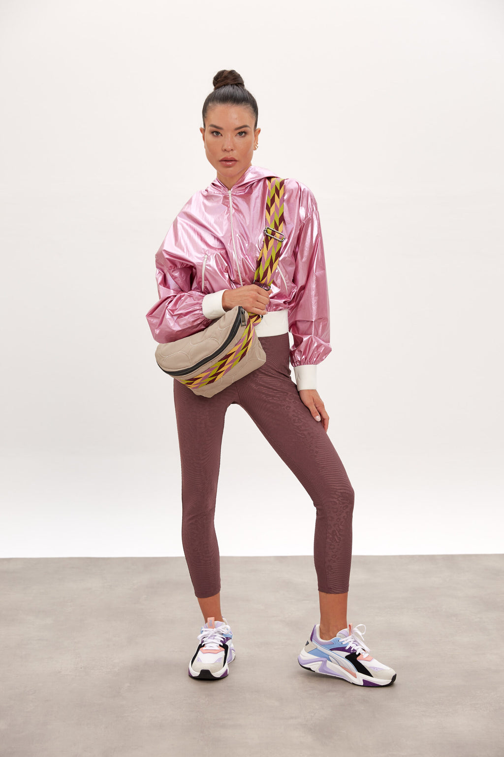 Electric Gloss Windbreaker – Pink Metallic