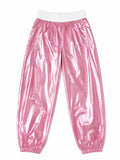 Radiant Rose Metallic Sweatpants