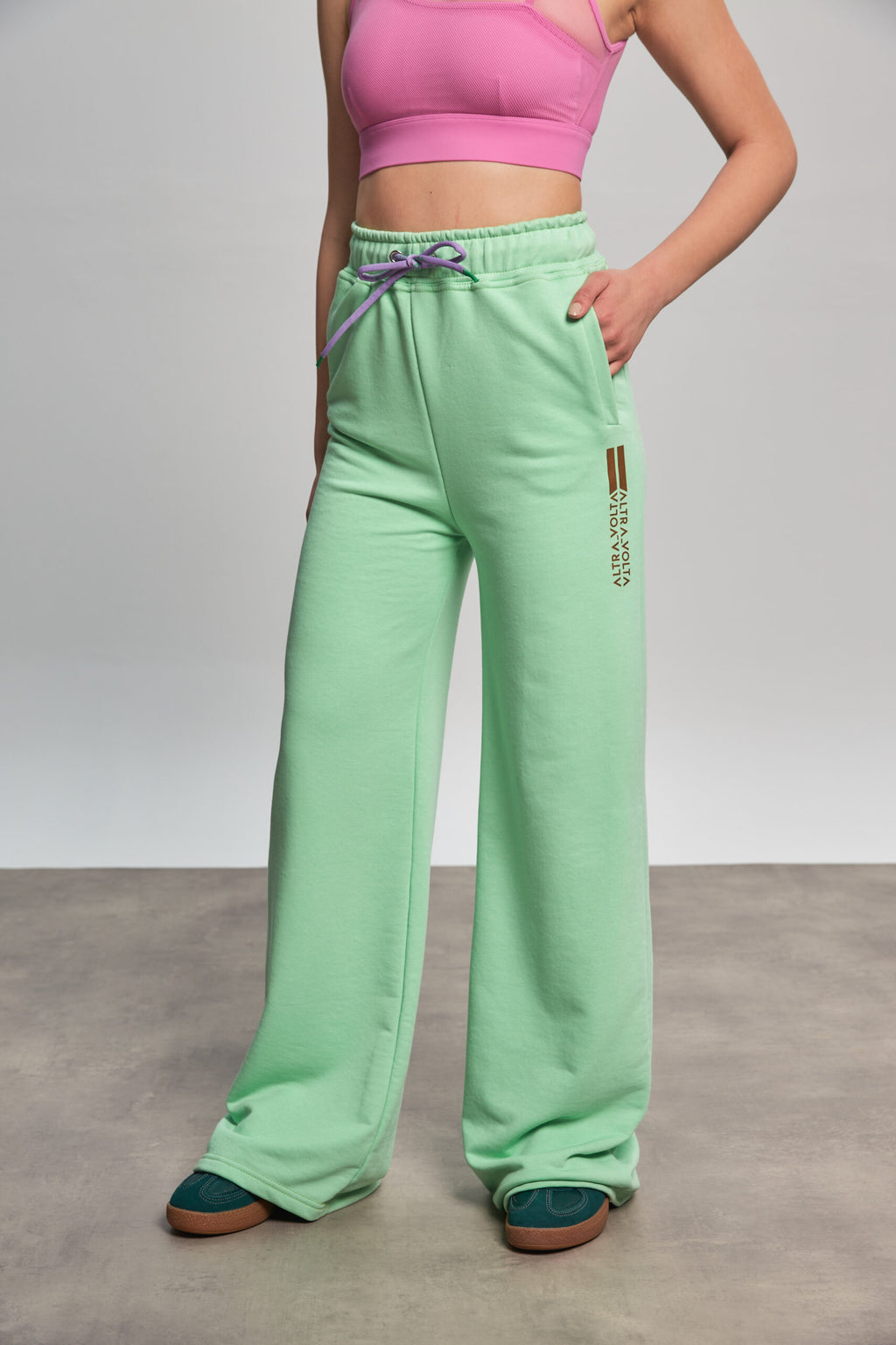 Relaxed Comfort Wide Leg Yellow Sweatpants