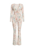 Floral Luxe Wrap Jumpsuit
