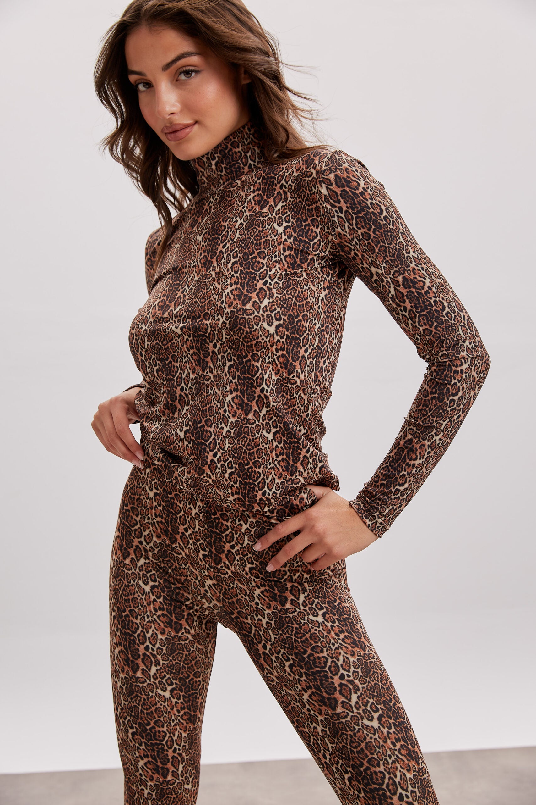 Wild Form Long-Sleeve Top – Leopard Print