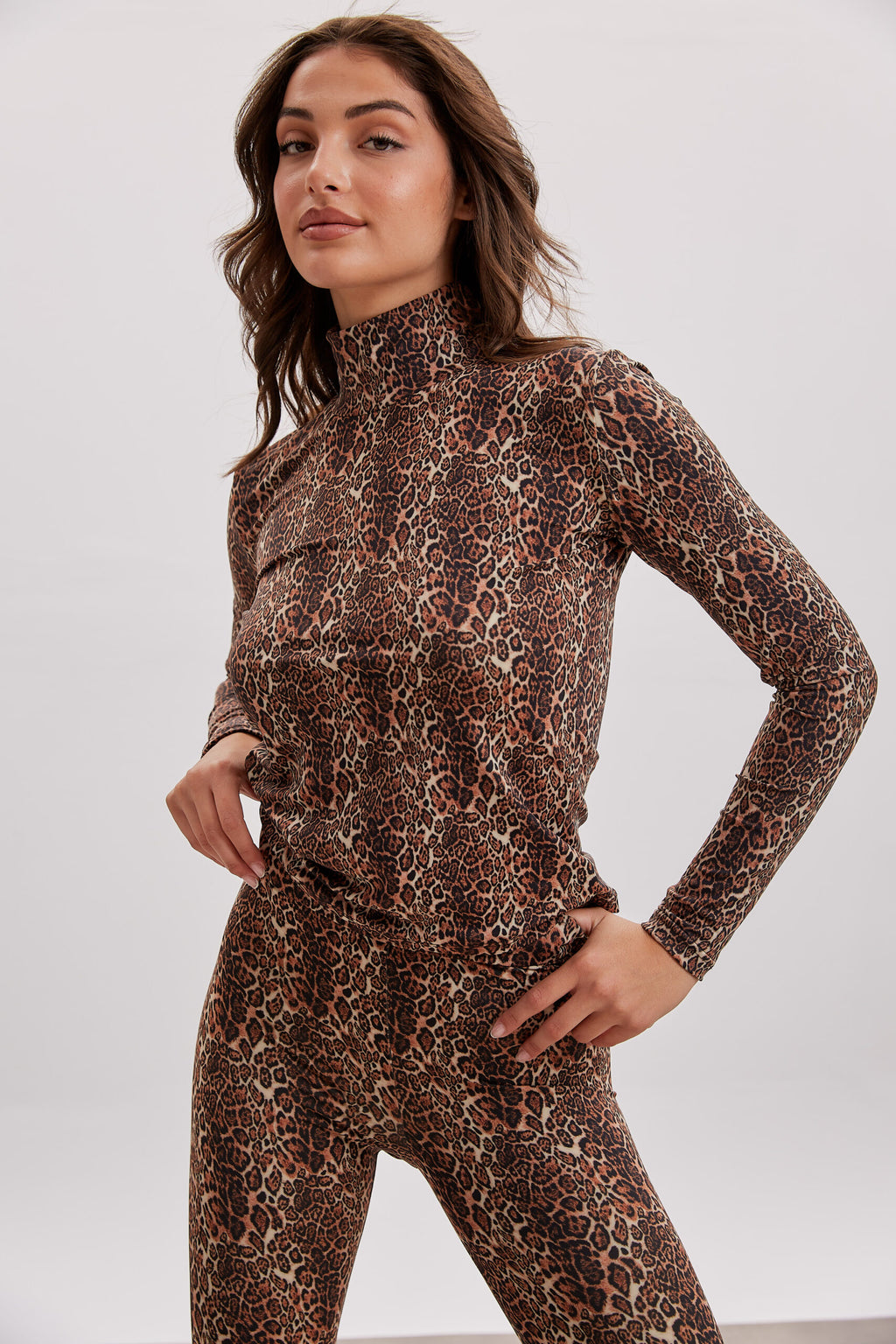 Wild Form Long-Sleeve Top – Leopard Print