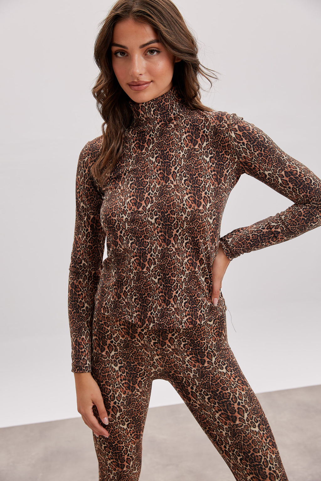 Wild Form Long-Sleeve Top – Leopard Print