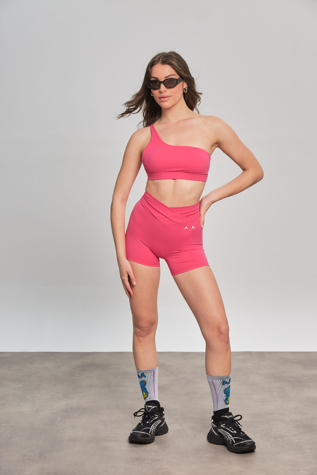 Hot Pink High-Waist Sculpt Shorts
