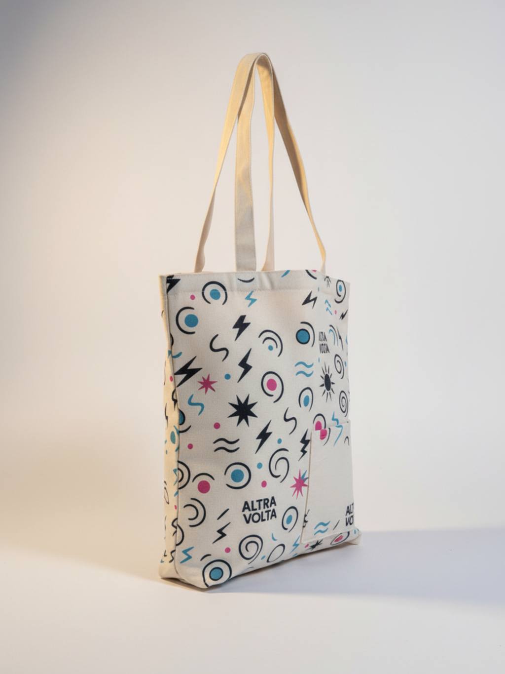 Altra Volta Graphic Canvas Tote Bag – Cream Edition