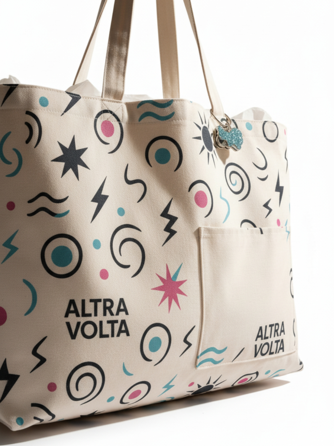 Altra Volta Large Graphic Canvas Tote Bag