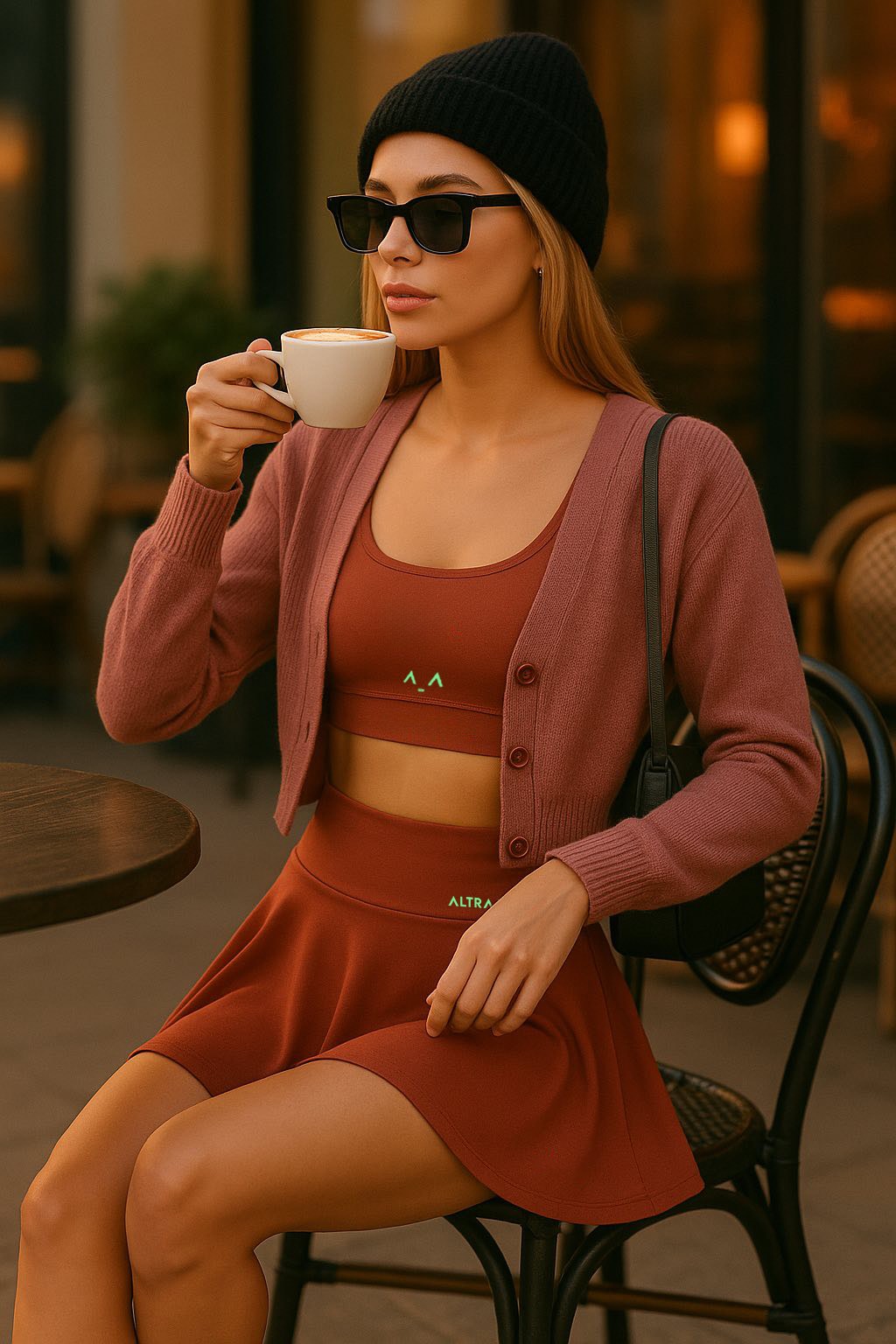 Burnt Orange Tennis Skirt