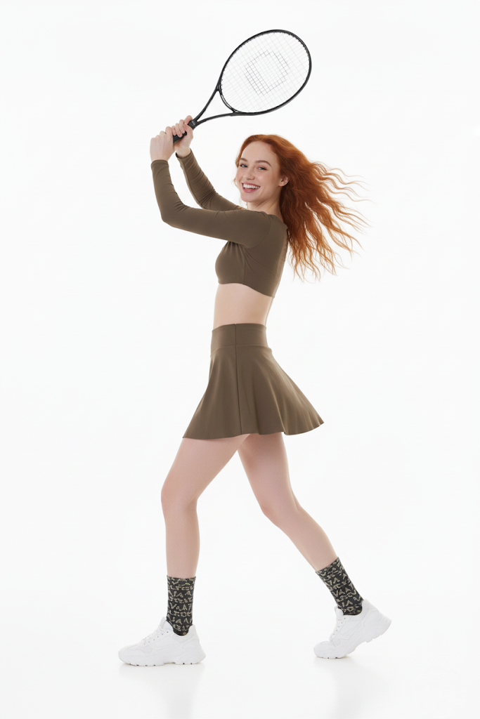 Urban Brown Ruffle Skirt