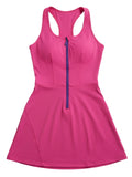 Fuchsia Zip Tennis Dress