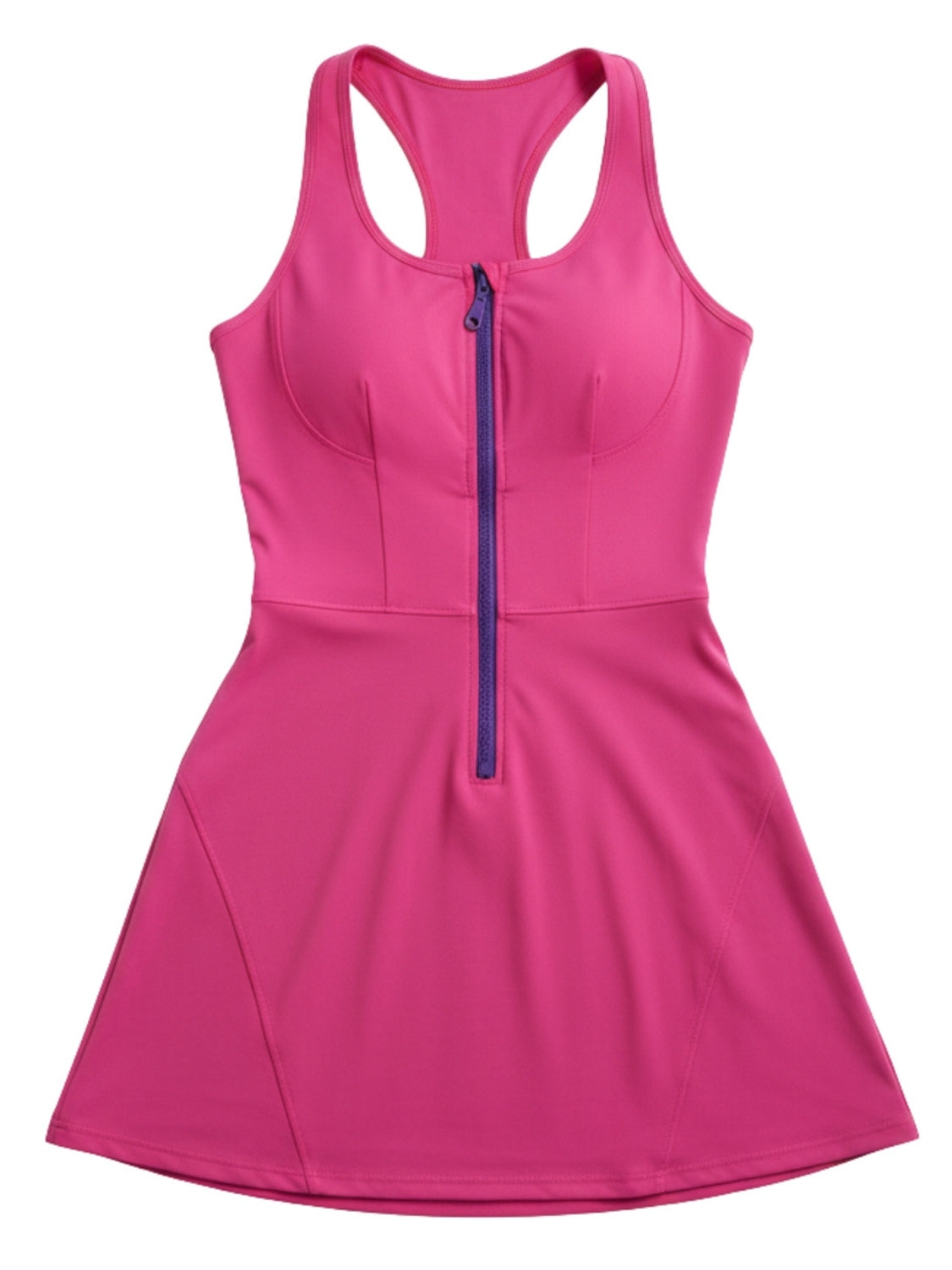 Fuchsia Zip Tennis Dress