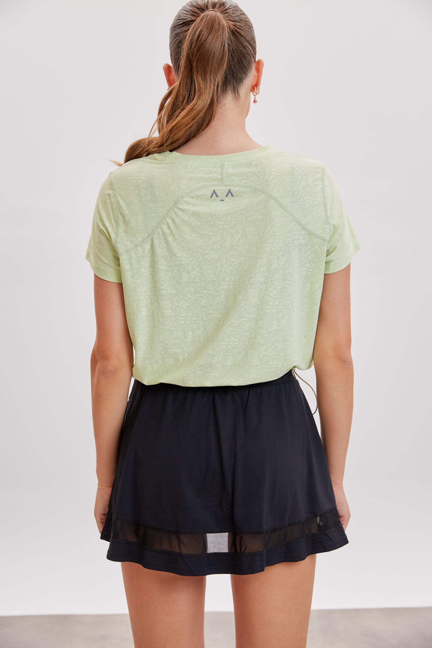 Lime Burnout Jacquard Tee