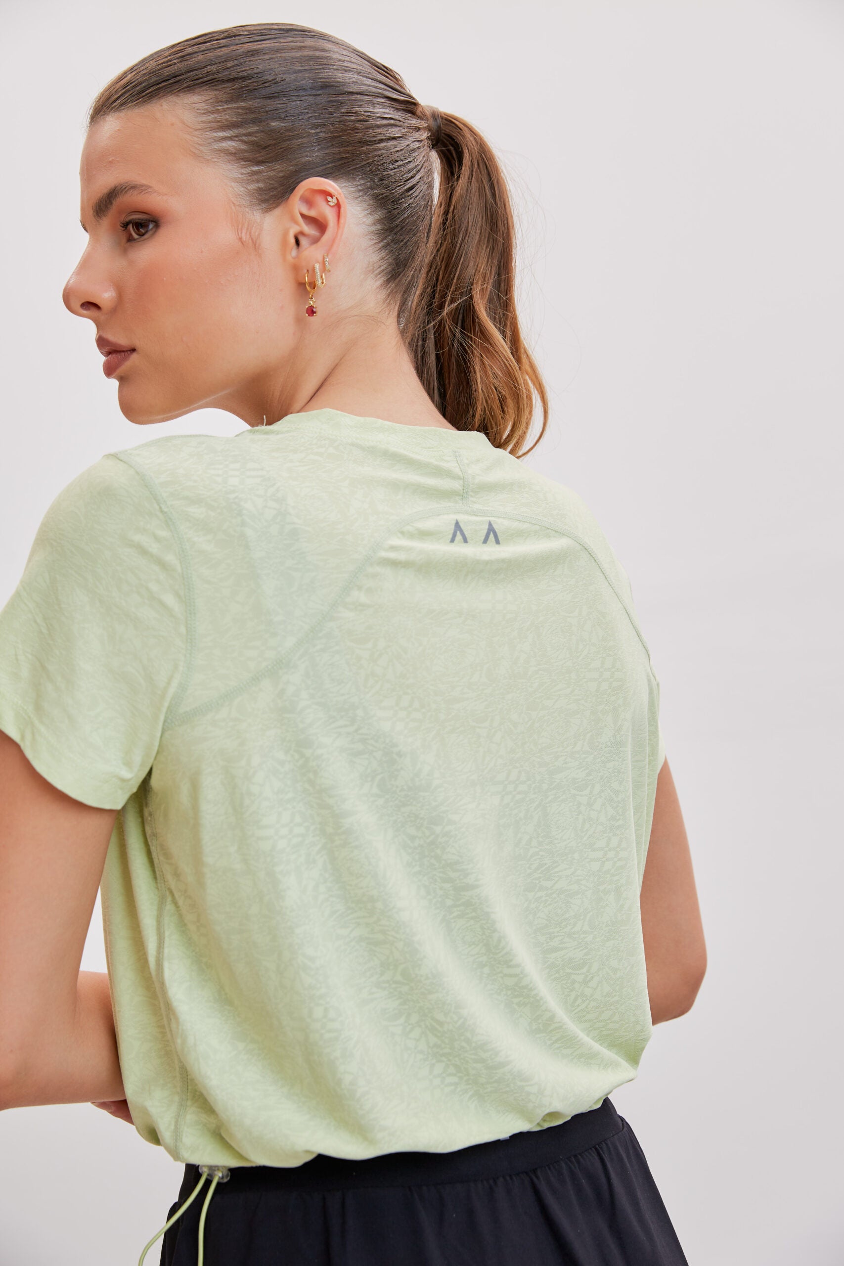 Lime Burnout Jacquard Tee