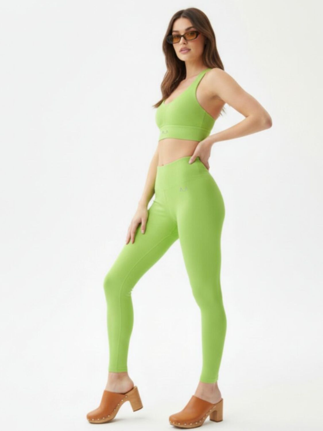 Lime Sculpting Rib Leggings