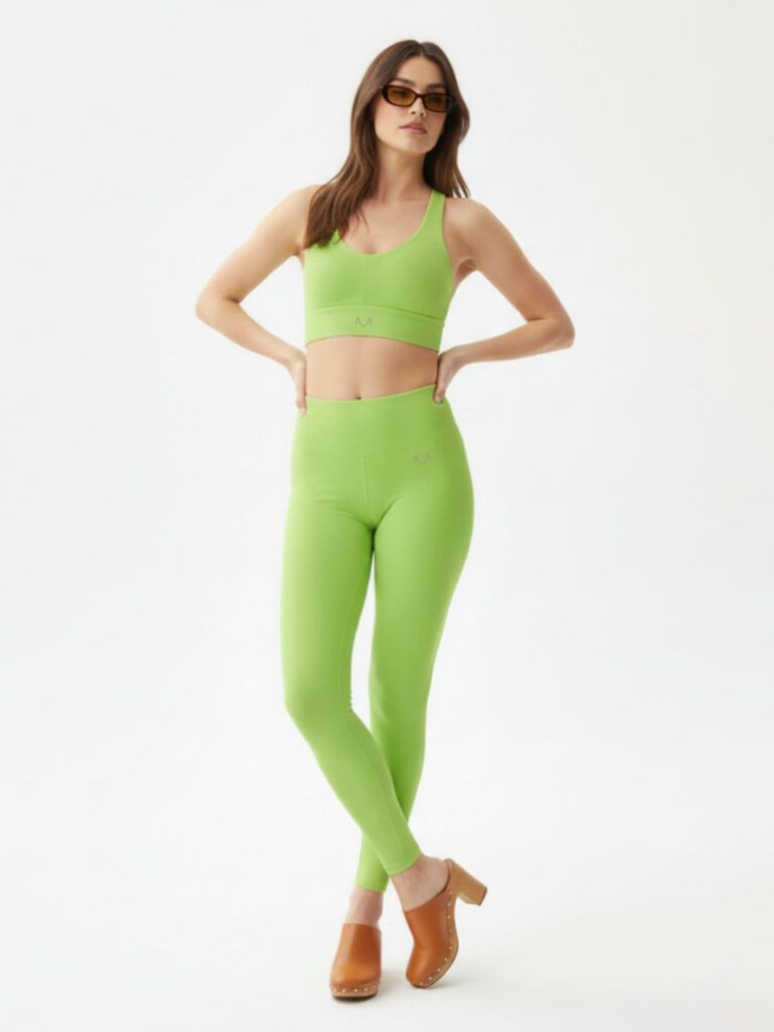 Lime Sculpting Rib Leggings