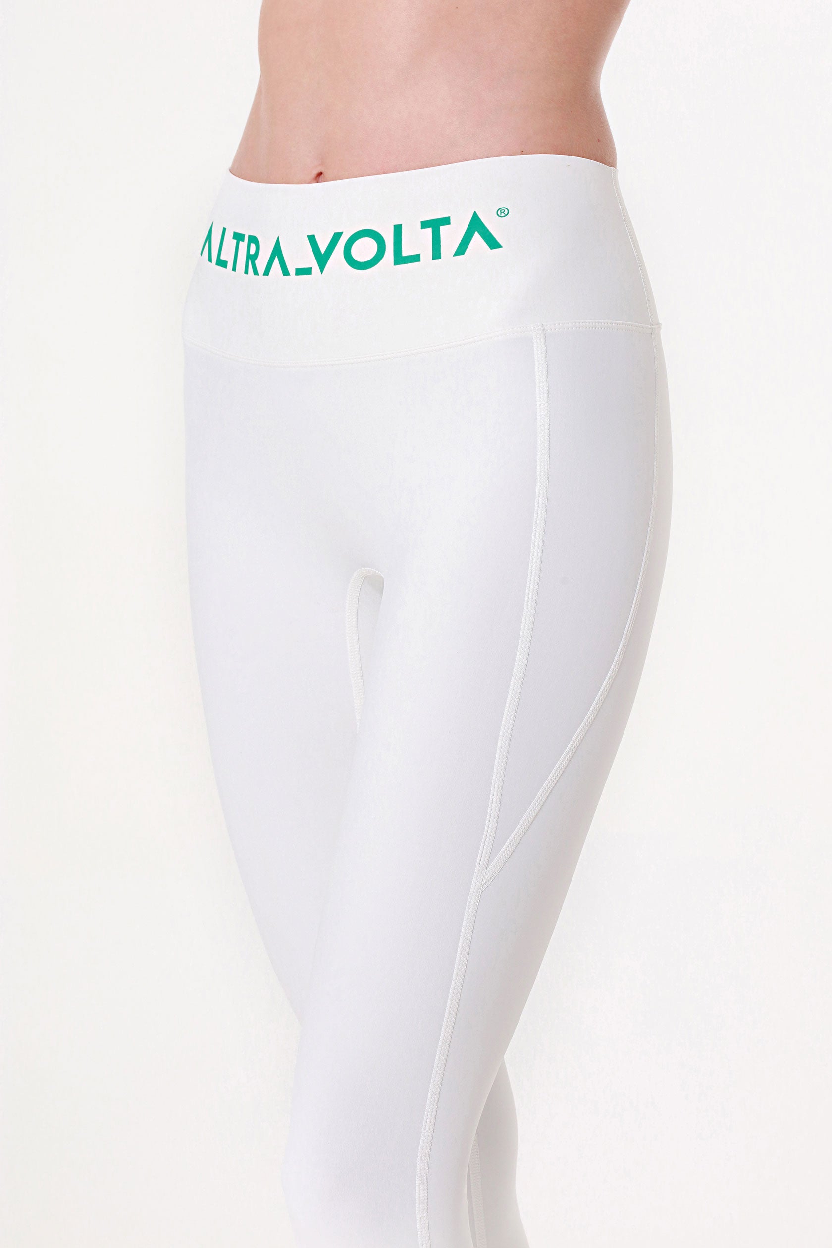 Signature Emblem White Leggings