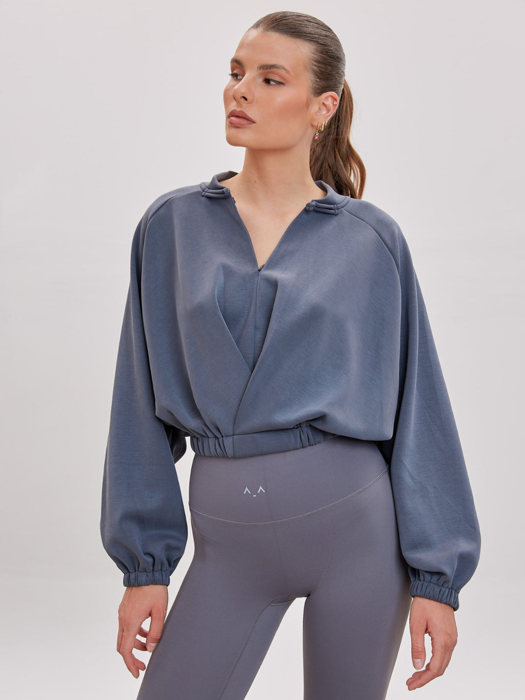 Altra Volta Cropped Sweatshirt with Twist Front