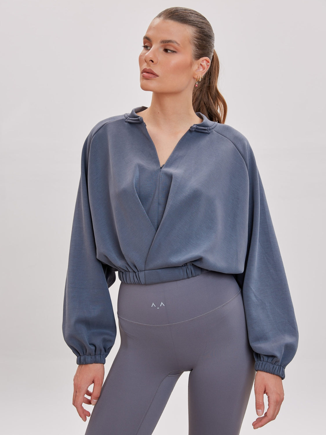 Altra Volta Cropped Sweatshirt with Twist Front