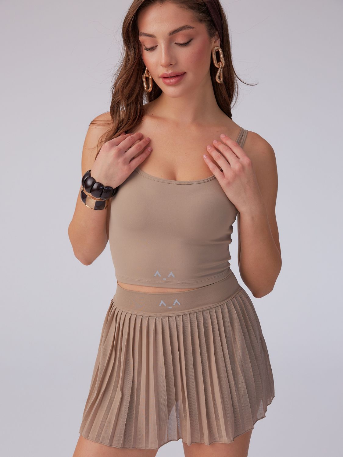 Pleated Active Skirt