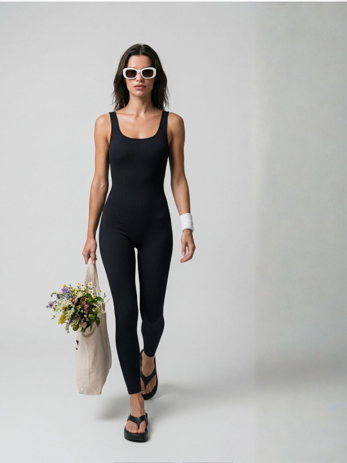 Black Rib Perfect Fit Jumpsuit