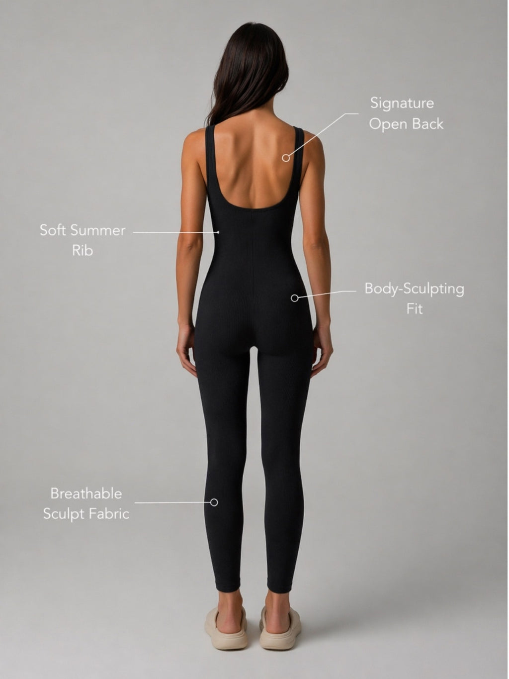 Black Rib Perfect Fit Jumpsuit
