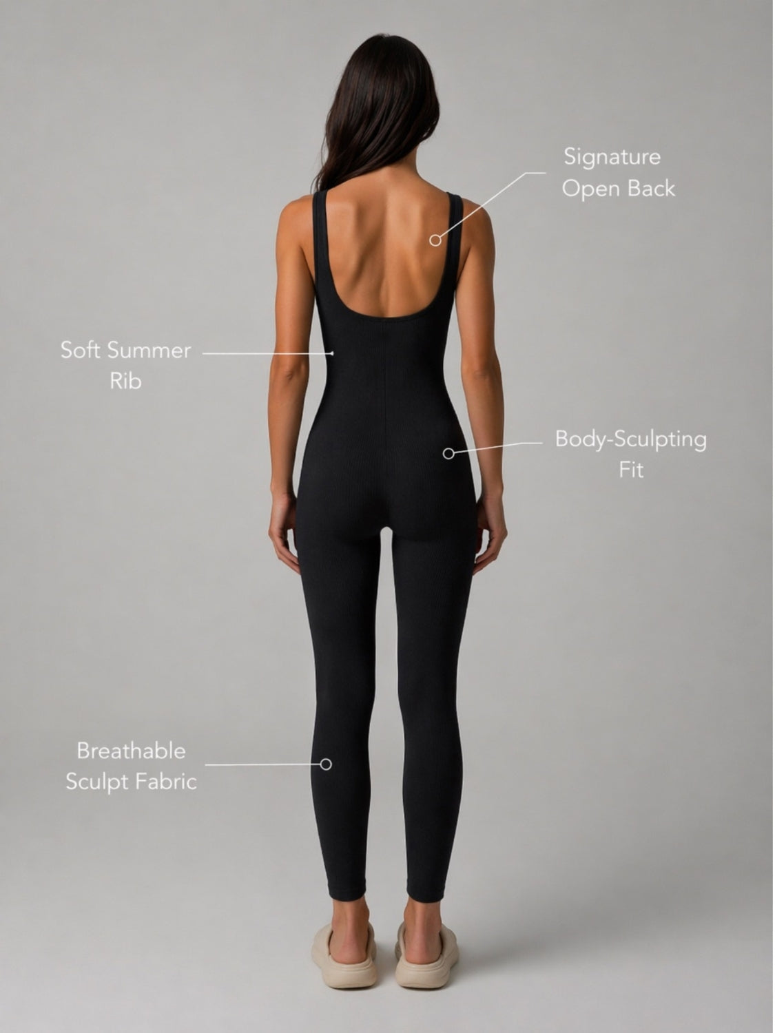Black Rib Perfect Fit Jumpsuit
