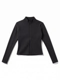 Rib Blue Zip Jacket