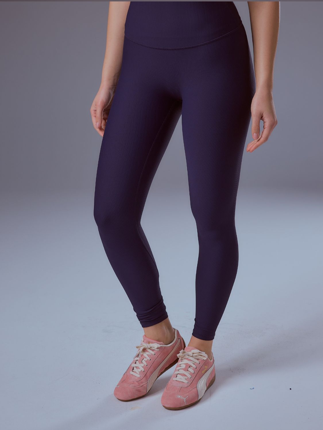 High Waist Rib Leggings