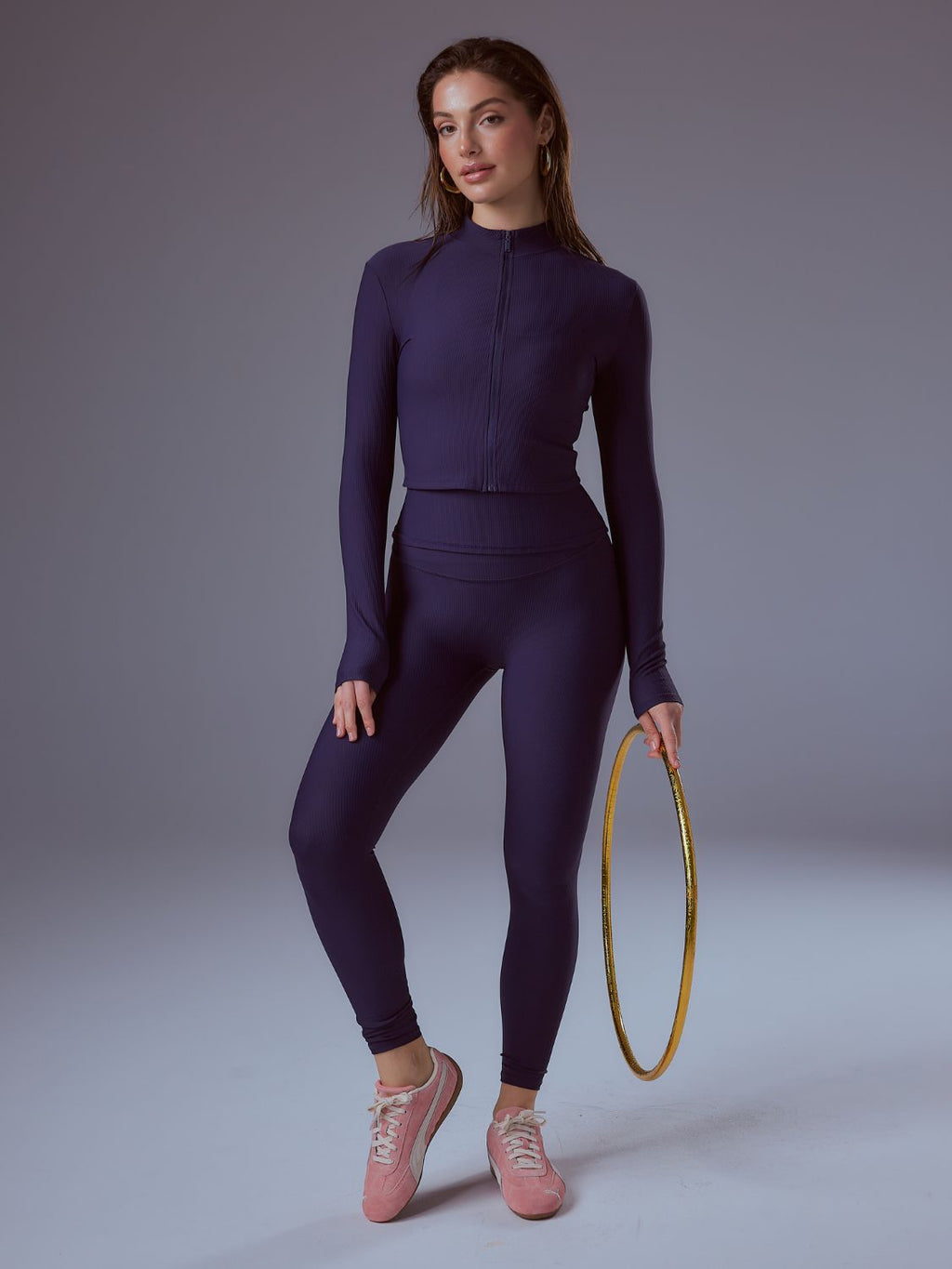 High Waist Rib Leggings