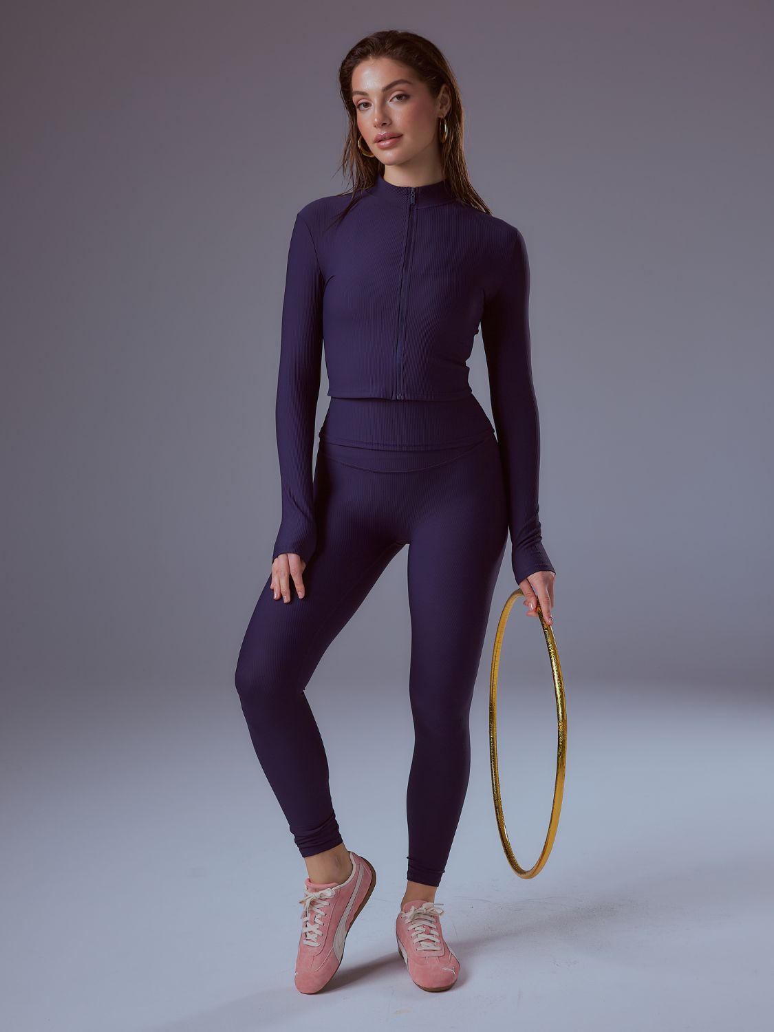 High Waist Rib Leggings