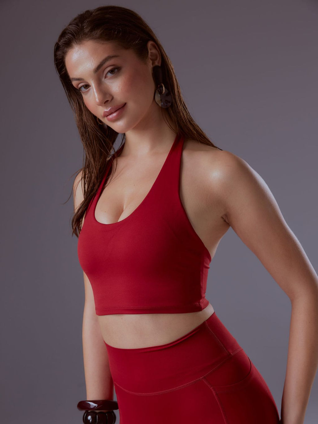 Scarlet Sculpt Halter Bra Top
