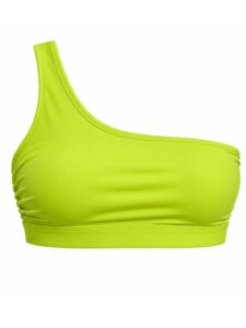 Neon Lime One-Shoulder Sculpt Sports Bra