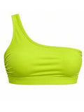 Neon Lime One-Shoulder Sculpt Sports Bra