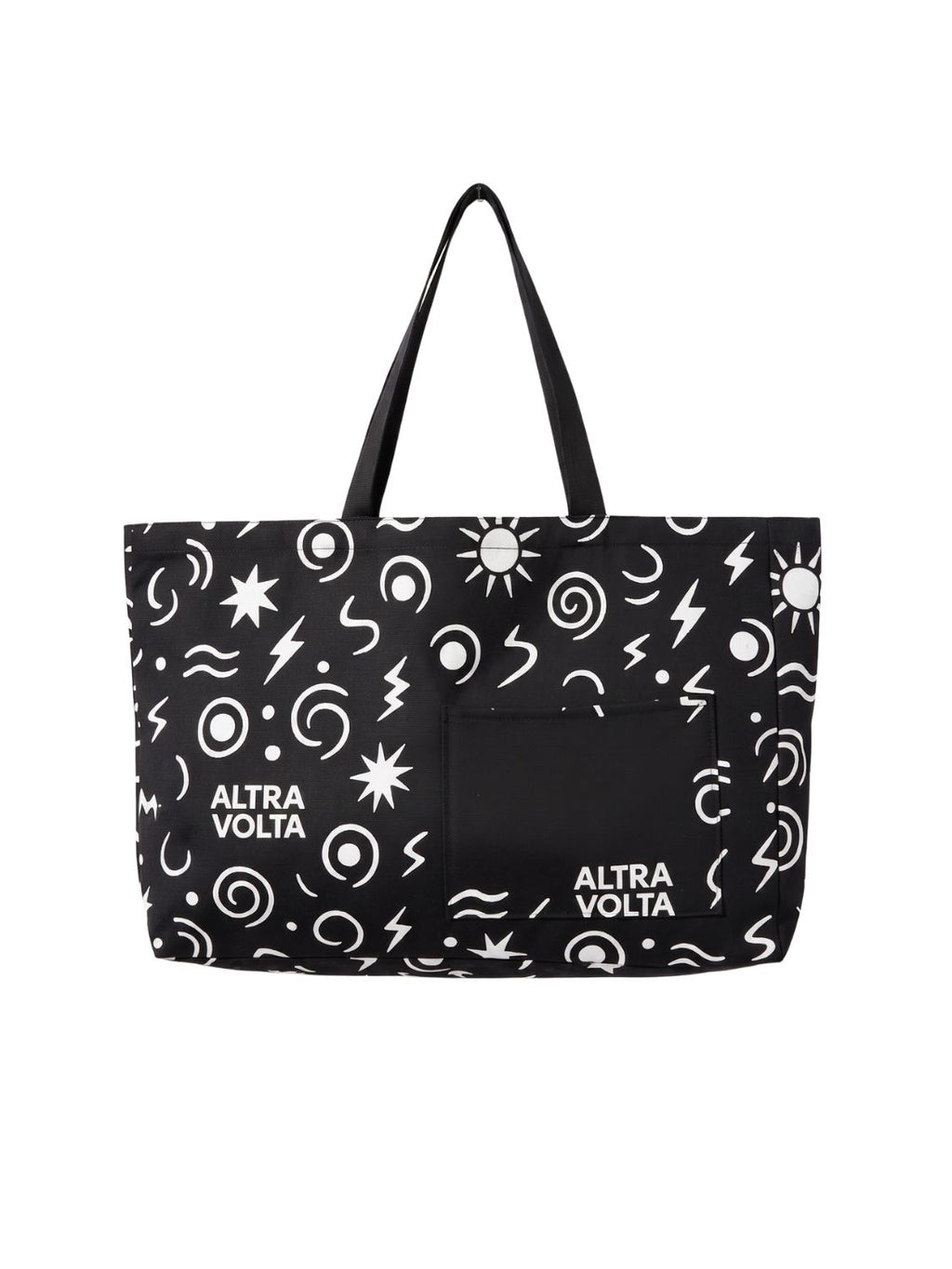 Altra Volta Large Graphic Canvas Tote Bag – Black Edition