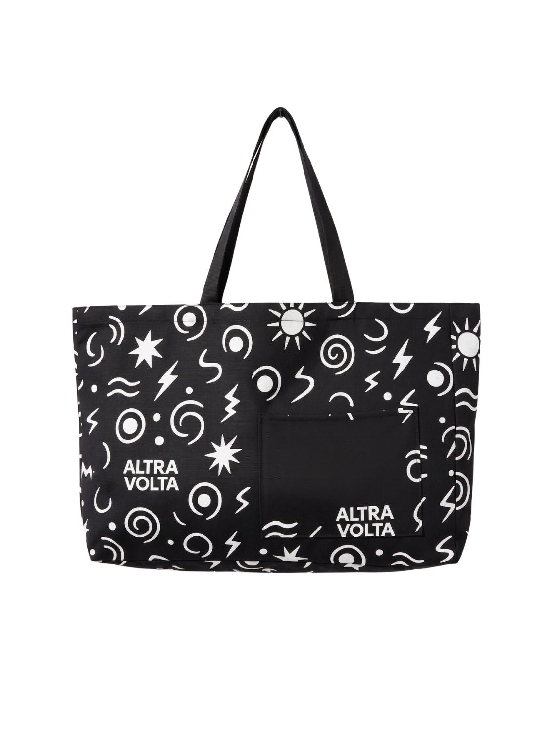 Altra Volta Large Graphic Canvas Tote Bag – Black Edition