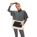 Layered Half-Zip Color-Block Sweatshirt – Green Grey Cream
