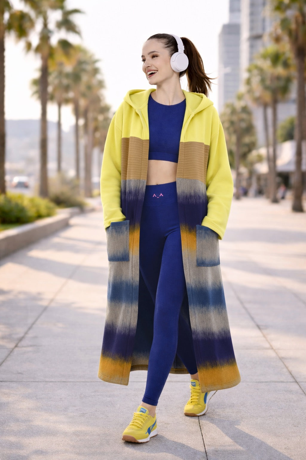 LuxeFlex Open Back Blue Top
