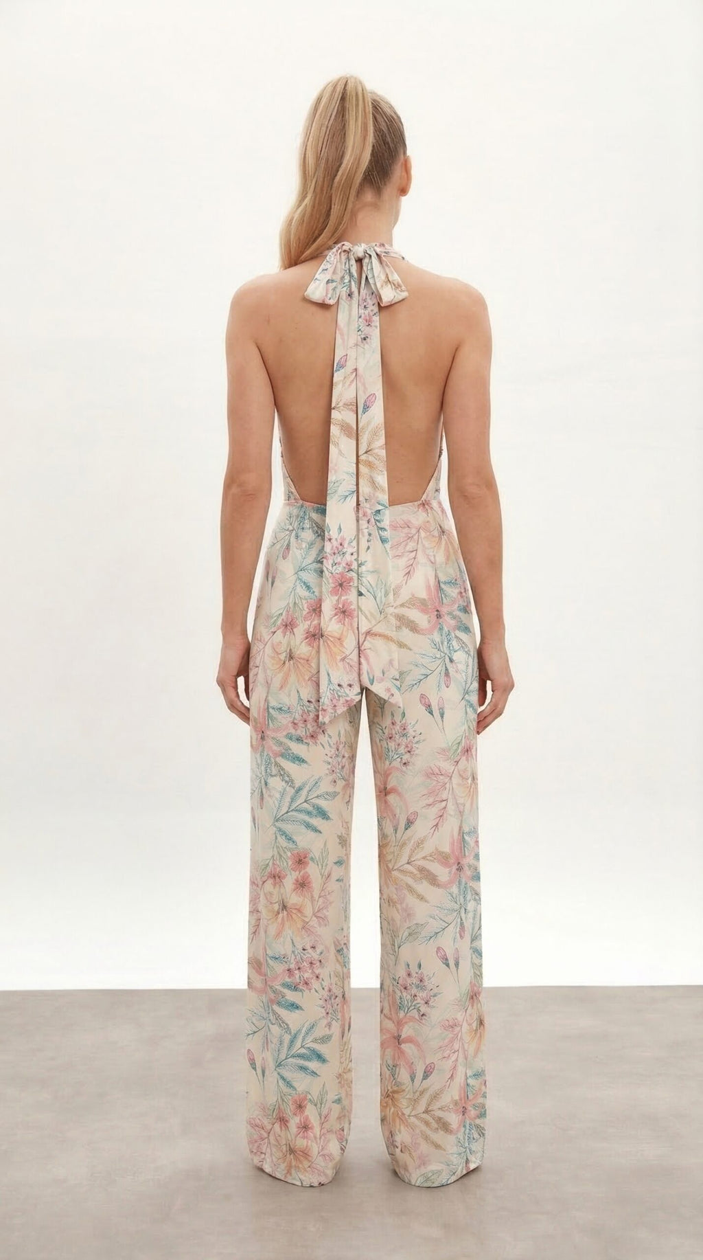 Feathered Elegance PlumePrint Jumpsuit
