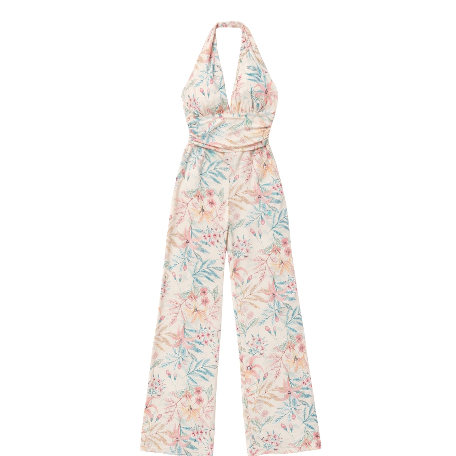 Feathered Elegance PlumePrint Jumpsuit
